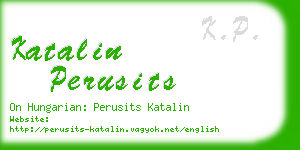 katalin perusits business card